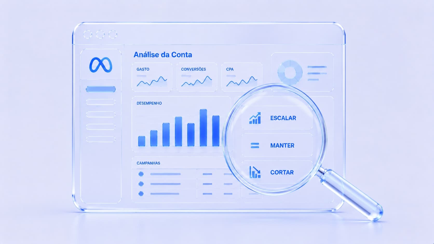 Capa do artigo: Como ler uma conta de Meta Ads em 5 minutos (escalar, manter, cortar)