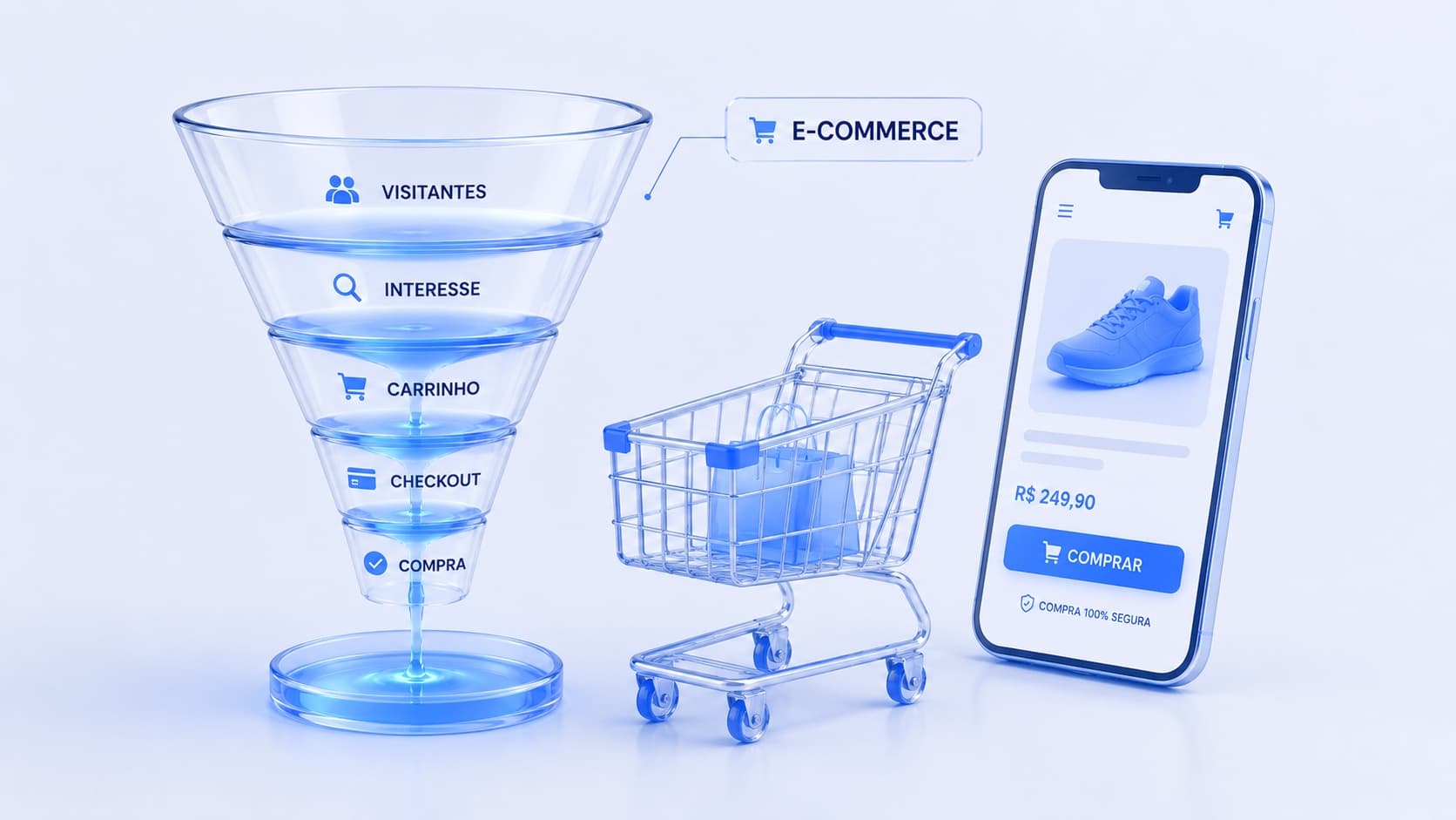 Capa do artigo: Funil de vendas para e-commerce: do clique ao LTV